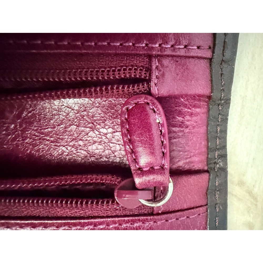 Brighton Black Croc Embossed Leather Wallet With Silver Buckle - Picture 5 of 10